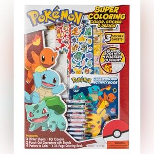 Pokemon Super Activity Kit for Kids Brand New